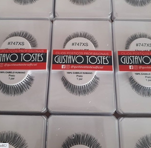 6 Cílios Postiços #747xs Cabelo Humano Gustavo Tostes