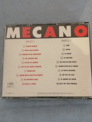 Mecano, Grandes Canciones, Cd, Doble (Usado)