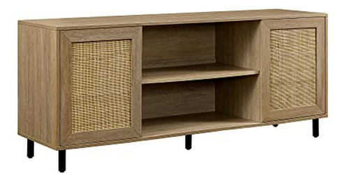 Mueble Tv Rattan Adelaide 58'', Roble Coastal.