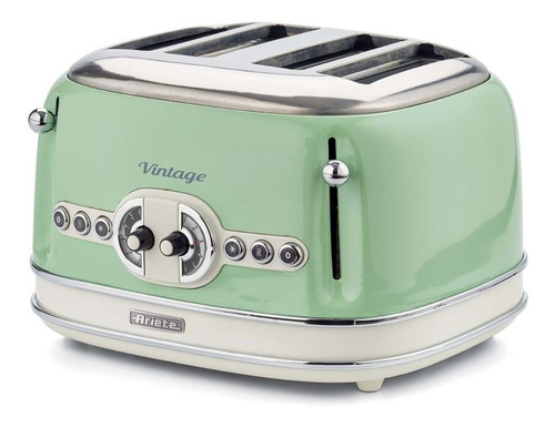 Tostadora Vintage 4 Panes Verde 1600w-ariete-italia 15604