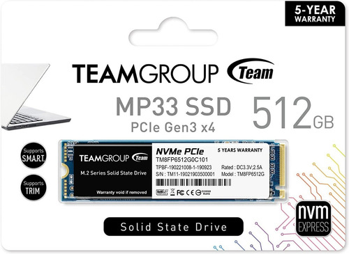 Disco Duro Solido Ssd M.2 Tgroup 512gb Pcie Gen3 Pc Y Laptop