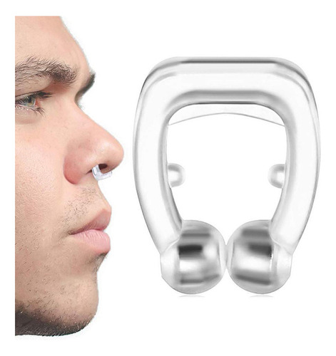 Clip Magnético Nasal Ayuda Respirar Mejor Anti Ronquidos Vip Color Transparente