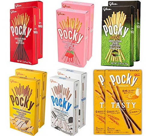 10 Pocky Sabores Surtido Dulce Japones Coreano