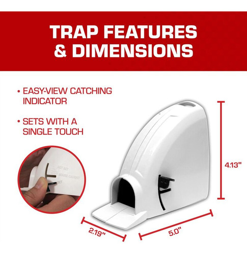 Tomcat Kill & Contain Mouse Trap Plaga Ratones Contenedor