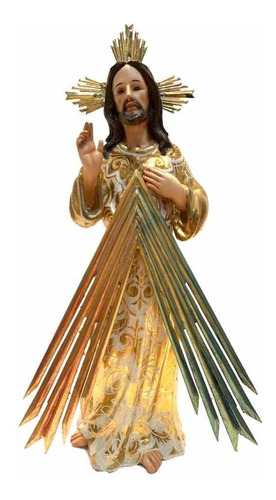 Escultura Tallada En Madera Señor De La Misericordia 46cm