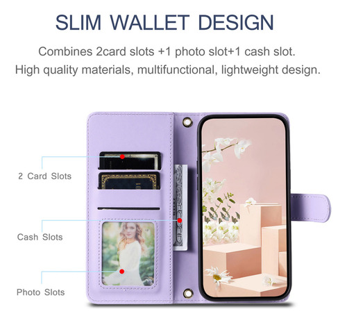 Funda Protectora De Piel Abatible Para Xiaomi 14t 5g/14t Pro 5g/poco M7 Pro 5g, Funda Protectora De Piel Con Correa De H