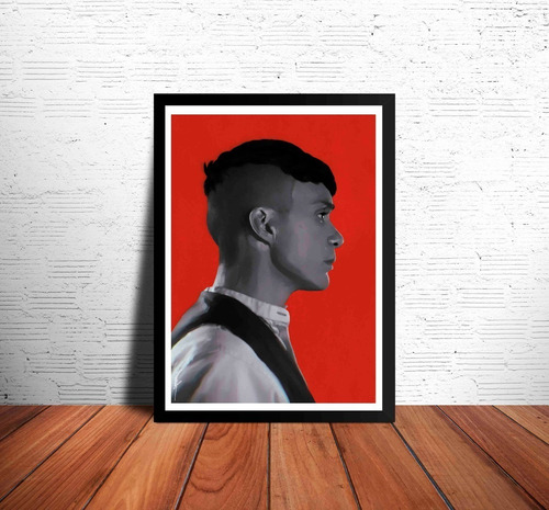 Peaky Blinders Tommy Shelby Cuadro 33×48cm Marco Negro Arte