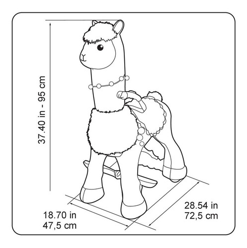 Imagen 5 de 8 de Scooter Montable Electrico 12 V Feber My Lovely Llama Rosa