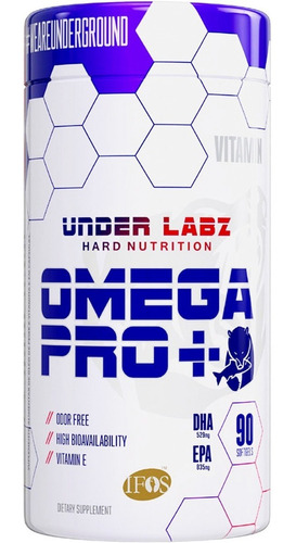 Omega Pro+ Ômega 3 Epa 835mg E Dha 529mg Under Labz 90 Cáps Sabor 90 Softgels