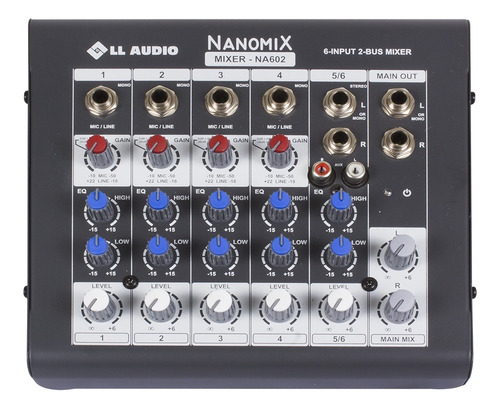 Mesa De Som 6 Canais Nanomix Na602r Stereo Ll Audio
