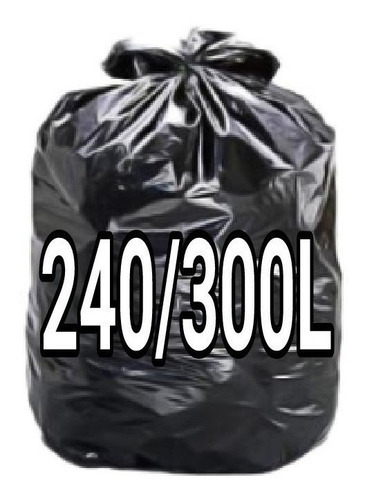 Sacos De Lixo 240  300 Litros Super Reforçado Fabricante Cor Preto
