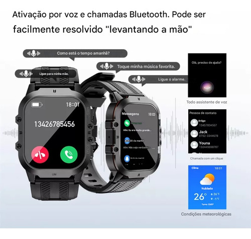 Reloj Inteligente Impermeable Lemfo C26 Con Llamada Bluetooth