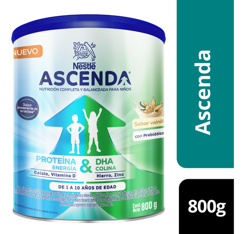 Suplemento Nestlé Ascenda® Vainilla 800 G