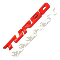 Comprar Emblema Turbo Rojo Metal Tuning Accesorios Lujo Auto Camione