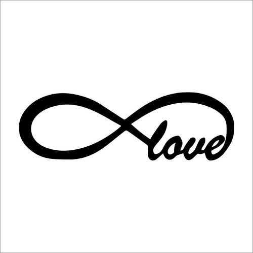 Cuadro Decorativo Moderno Infinito Love En Mdf 50x40 Cm