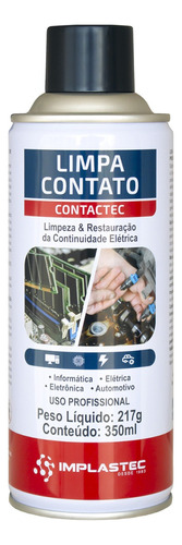 Limpia Contacto Implastec Contactec Full Electrónica 350ml