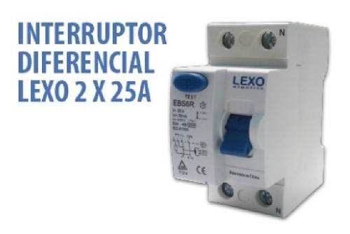Interruptor Diferencial 2 X 25a 30ma Lexo Certif Ferrepernos
