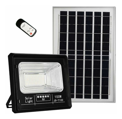 Lampara Foco Solar 108 Led 100w + Panel Solar Control Remoto