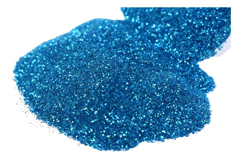 Glitter Em Pó Preto Purpurina Brilho P/ Artesanato Escolar Cor Azul-claro