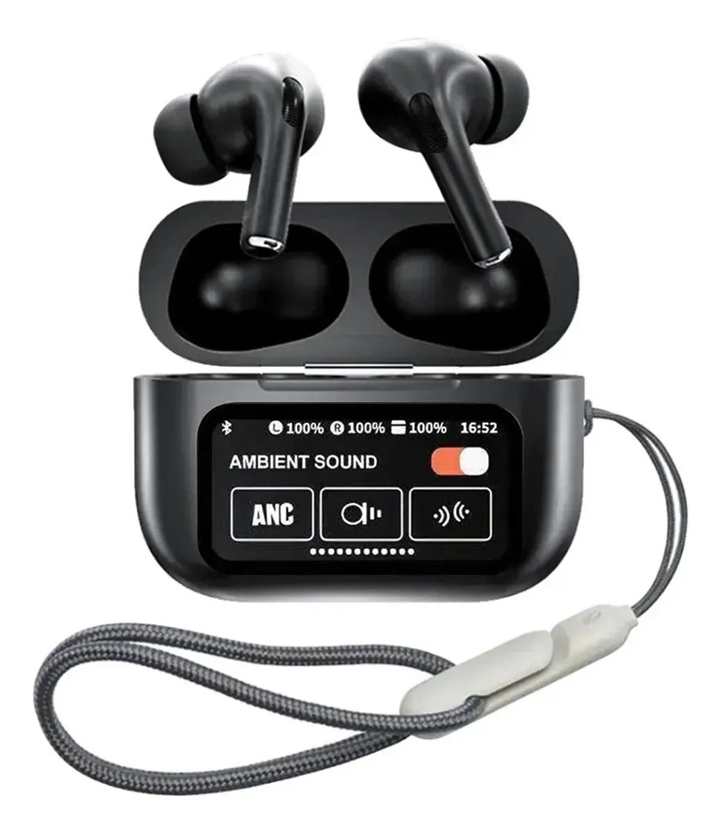 Imagen de Audífonos Inalámbricos ANC Cancelación de ruido In-ear Keluona Auriculares A9 Pro Negro Con Bluetooth, Control De Cámara, Cambio De Fondo De Pantalla Y Likes En Video