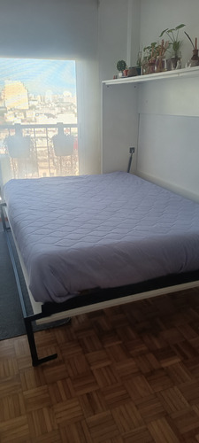Cama Rebatible Horizontal De 2 Plazas Blanco (Usado)