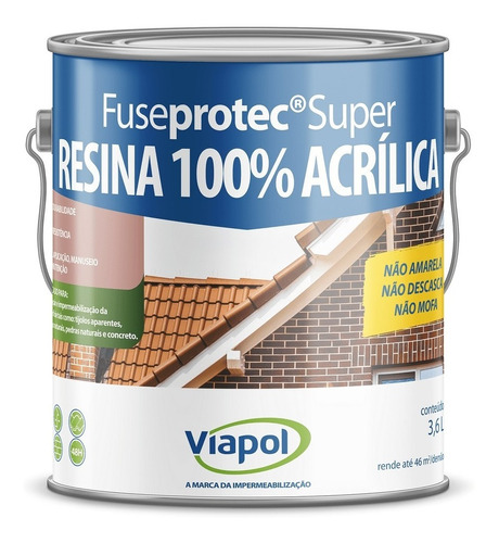 Verniz Resina 100% Acrilica 3,6lts Fuseprotec Viapol