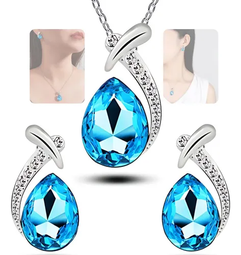 comprar Colar Feminino Prata 925 Ponto Luz Zircônia Conjunto Brinco