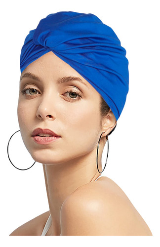 Gorro Para Mujer Baño Plisado Tela Alta Elasticidad Turbante