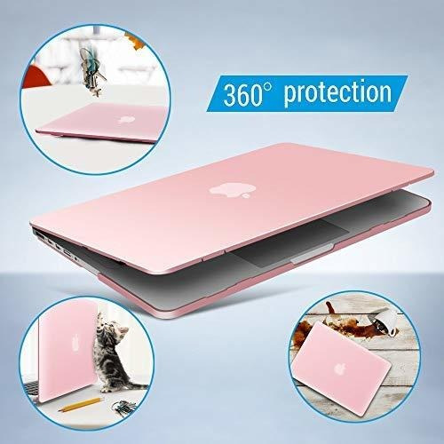 Soft Touch Hard Case Shell Cover with Keyboard Cover for Apple MacBook Pro 13 with Retina Display A1425 1502 Rose Quartz IBENZER MacBook Pro 13 Inch Case 2012-2015 MMP13R-01RQ+1 N