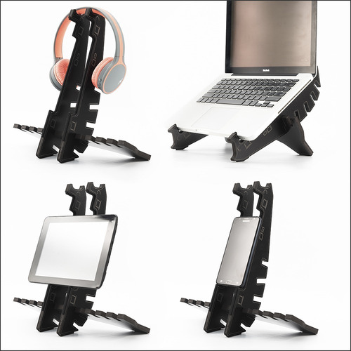 Imagen 1 de 10 de Soporte Regulable Notebook Celular Tablet Auricular Multifun