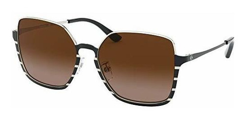 Lentes De Sol - Tory Burch Ty6076 - Gafas De Sol Rectangular