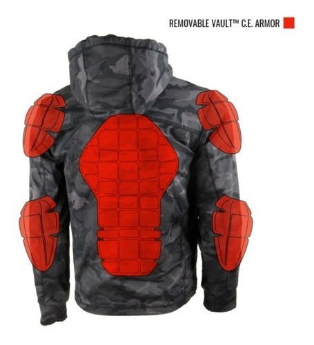 Imagen 3 de 3 de Chamarra Ss Go For Broke Para Moto Camo
