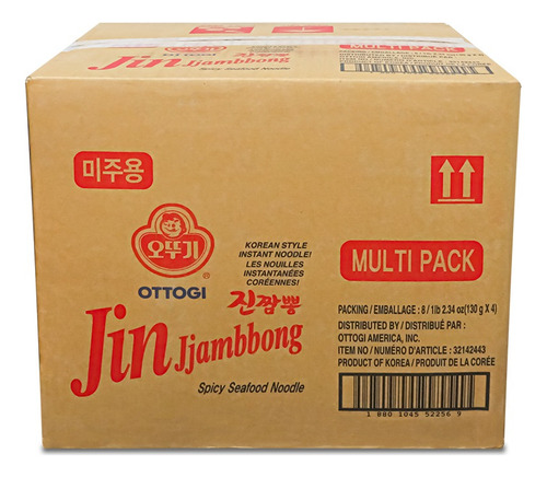 Ottogi Ramen Coreano Jin Jjambbong 32 Piezas De 130g C/u