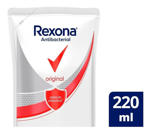 Rexona Jabon Liquido Antibacterial Original Repuesto X220 Ml