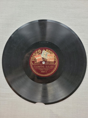 Gardel Disco Nacional Tiempos Viejos 18164 Disco De Pasta (Usado)