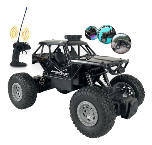 Carrinho De Controle Remoto 4x4 Monster Truck Ninho Boy Cor Preto