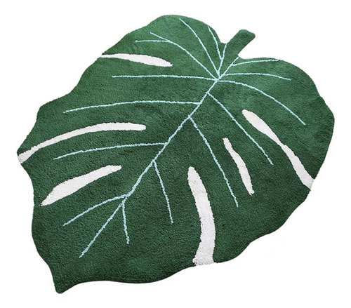 Tapete Decorativo Con Forma De Hoja Para Baño Y Hogar, Verde