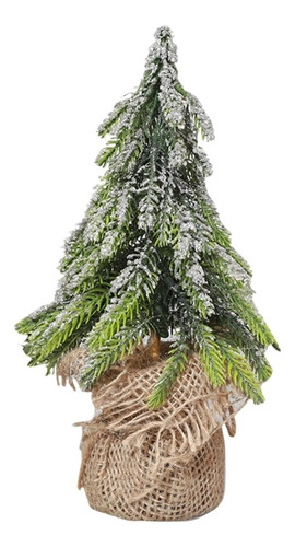 Árbol De Pino De Nieve En Miniatura De Escritorio, Arpillera