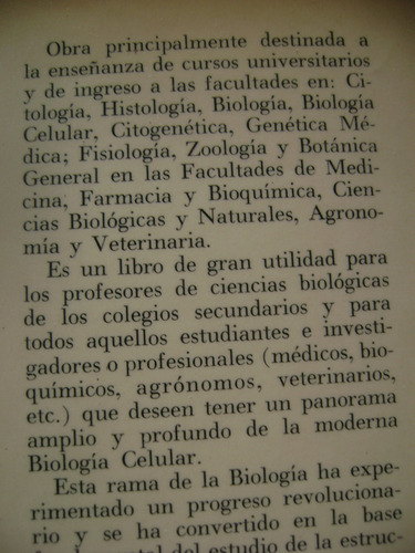 Biologia Celular. De Robertis. Tapas Duras (Usado)