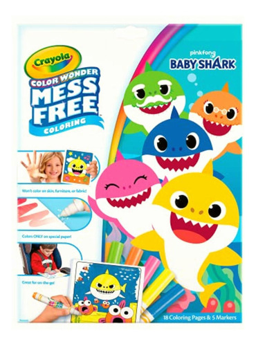 Crayola Baby Shark Set Para Colorear, Regalo Para Niños, 3,