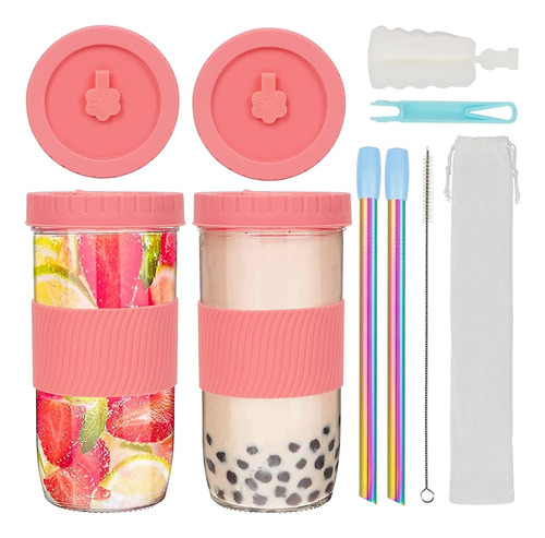 Paquete De 2 Tazas De Té Reutilizables Boba Cup Bubble, 24 O