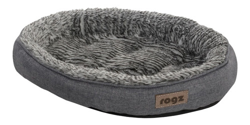 Cama Perros Gatos Rogz Oval Pudz Gris Lavable Talla M