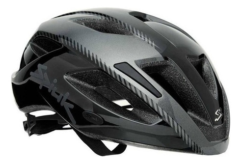 Capacete Ciclismo Spiuk Kaval Preto/cinza Viseira Removível Cor Preto Tamanho S-M 52-58 cm