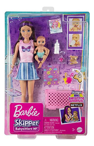 Muñeca Barbie Y Accesorios Crib Playset Skipper