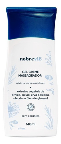 Gel Creme Massageador Arnica Erva Baleeira Nobrevie 140 Ml