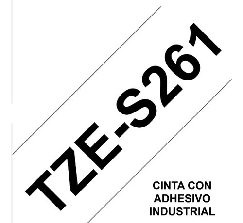 Cinta Brother Tzes261 Negro Sobre Blanco 36mm X 8mts Industr