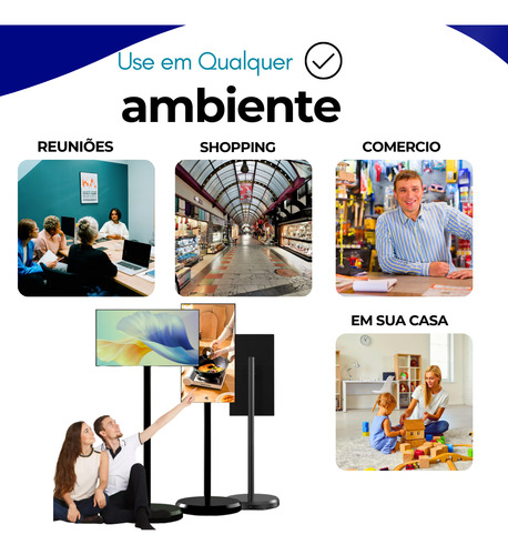 Smart Touch Screen Tv Com Tela 21 Polegadas Android Portátil
