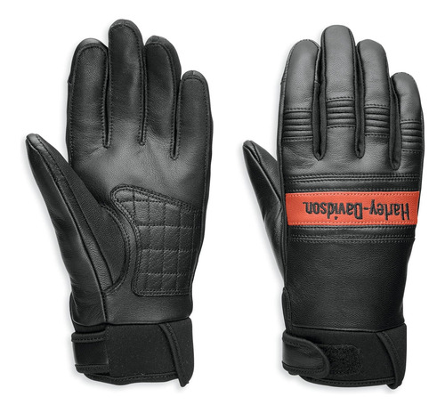 Harley Guantes De Cuero Ovation Para Mujer, Color Negro - 97