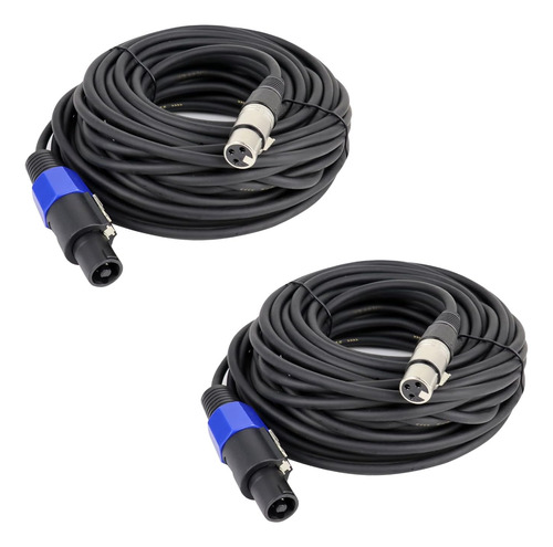 Par De Cables Macho/hembra Hbu Xlr De 3 Polos , De 9.14 M