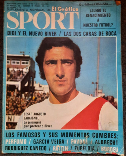 Revista El Gráfico Sport Noviembre 1970